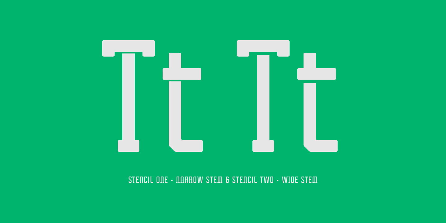 Ejemplo de fuente Tecnica Slab Stencil 1 Bold